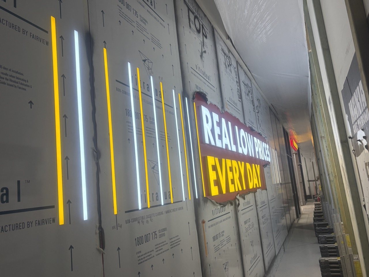Fabricated illuminated letter installation Perth