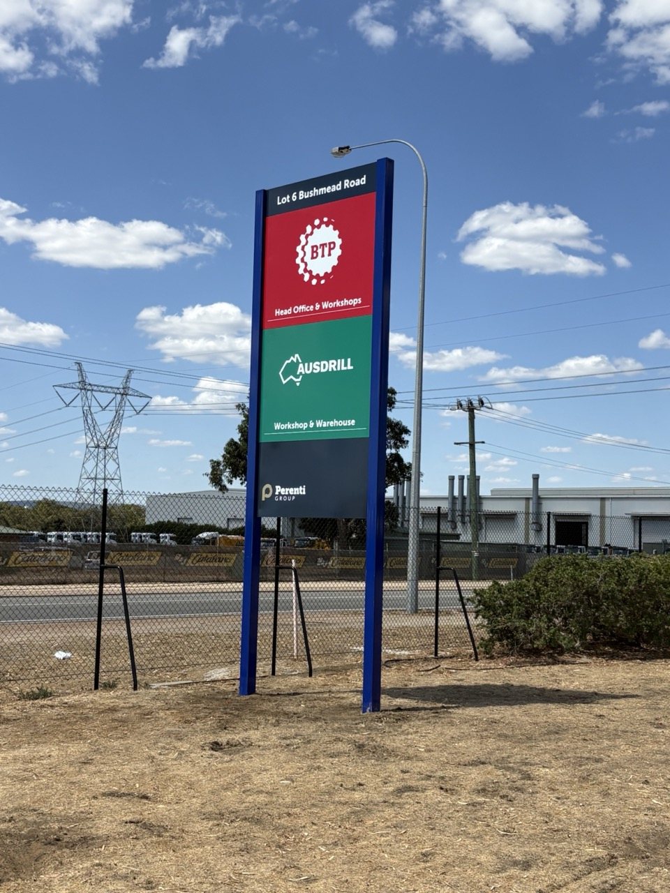 Freestanding commercial pylon signage Perth