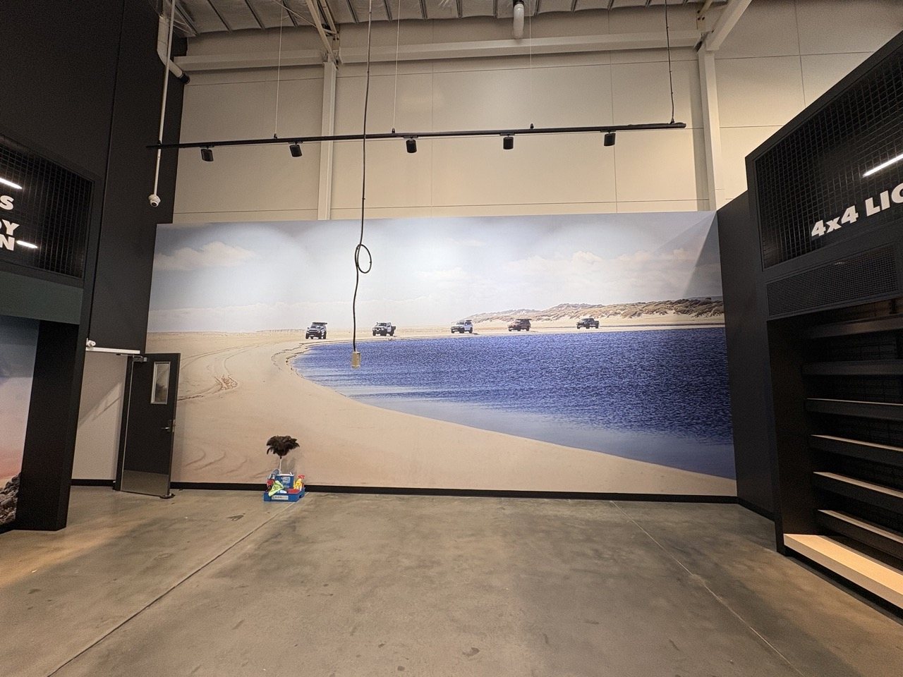 Large-format wall mural installation Perth
